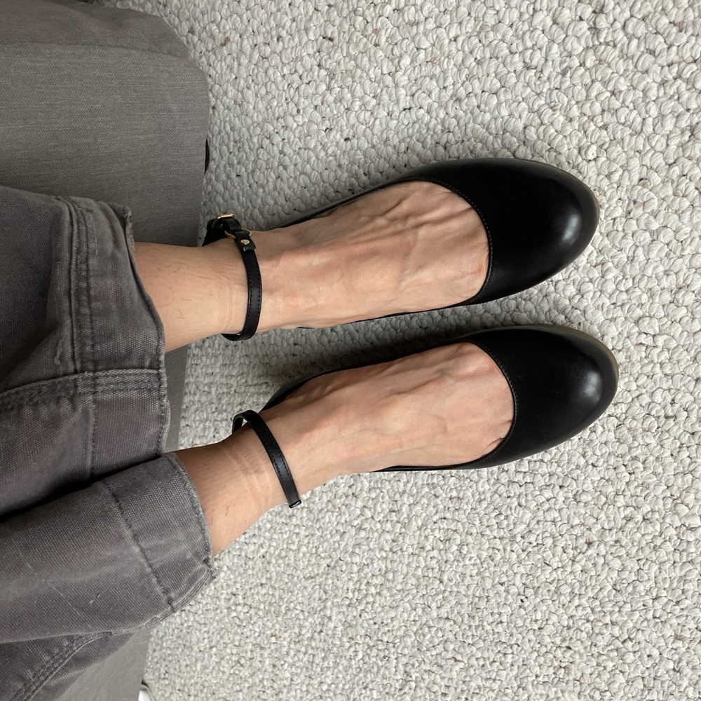 Jil Sander Black Leather Flats - Picture 6 of 6
